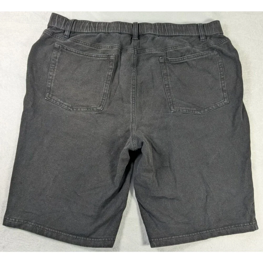 D&Co Denim + Company Womens 16 Black Denim Bermuda Shorts Stretch Knee Length